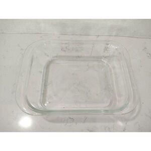 Pyrex #603-B Clear Glass‎ Refrigerator Dish 8x6 Inches 1.2L Vintage